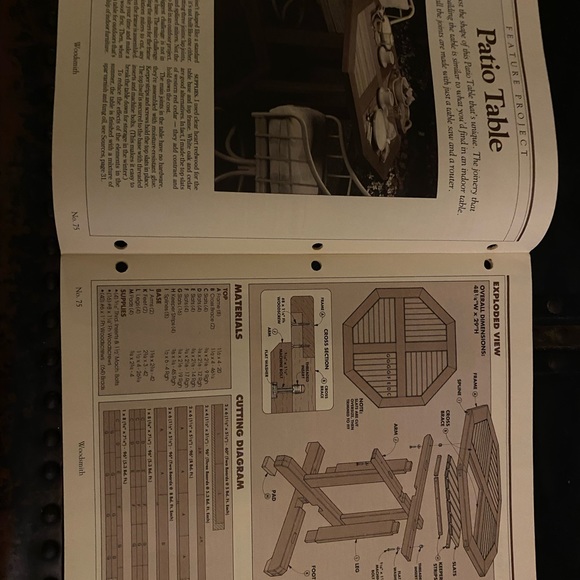 🎉5/$10🎉 Woodsmith magazine number 75 June 1991 eight sided patio table - Picture 3 of 8